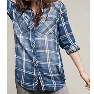 Anthropologie Cloth & Stone Ackerley Plaid Shirt